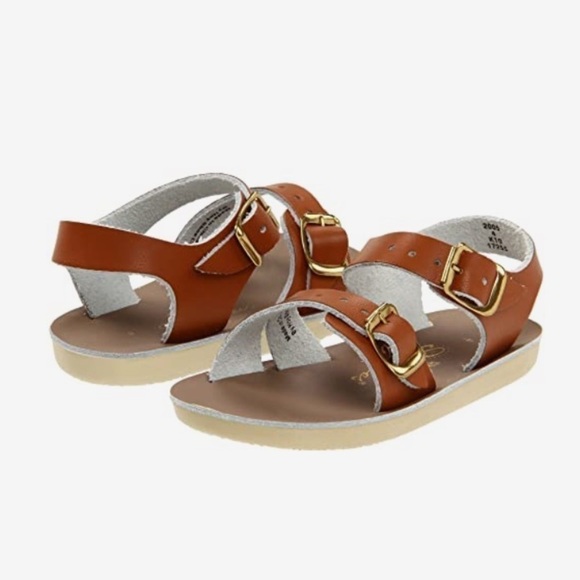 Saltwater hoy brown sandals 5 toddler - Picture 1 of 6